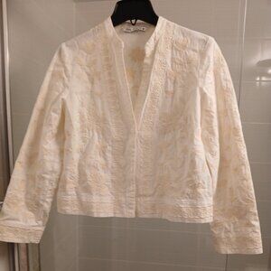 ZARA  Embroidered Cream Jacket